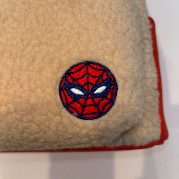 Disney Marvel Spider-Man Faux Fur Sherpa Great Power Loungefly Mini Backpack - Picture 8 of 9